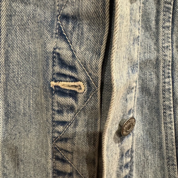 NWT Old Navy "US Flag" Jean Denim Jacket Medium Wash 100% Cotton Size Large - Picture 4 of 16